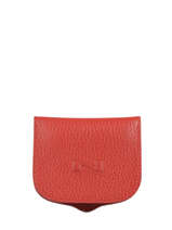 Porte-monnaie Cuir Nathan baume Rouge original n 226N
