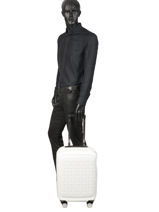 Valise Cabine Quadra Travel Blanc quadra 18802-S-vue-porte