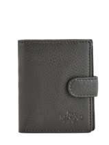 Leather Foulonn� Card Holder Yves renard Brown 2331