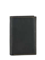 Wallet Leather Serge blanco Black viaggio VIG21010