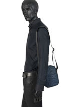 Sac Bandouli�re Superdry Bleu men bag M91003MT-vue-porte