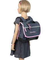 Cartable Enfant 2 Compartiments Cameleon Bleu basic BAS-CA35-vue-porte