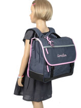 Cartable Enfant 3 Compartiments Cameleon Bleu basic BAS-CA41-vue-porte