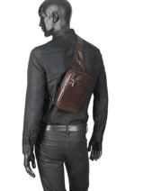 Leather Jasper Crossbody Bag Arthur et aston Black jasper 1589-40-vue-porte