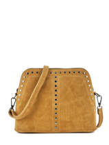 Sac Bandouli�re Velvet Cuir Milano Marron velvet VE19041