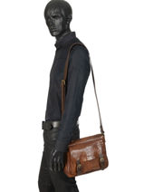 Sac Bandouli�re Chiarugi Marron street 52002-vue-porte