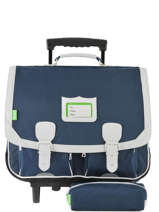 Cartable � Roulettes Avec Trousse Assortie Tann's Noir les unis 43118