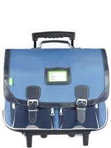 Cartable � Roulettes 2 Compartiments Tann's Noir les bicolores 43128