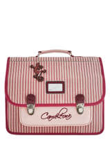 Cartable 2 Compartiments Cameleon Rose retro vinyl REV-CA38