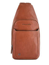 Sac Bandouli�re Piquadro Marron black square CA4827B3