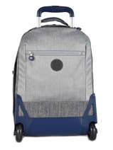 Sac � Dos � Roulettes 2 Compartiments + Pc 15'' Kipling Gris back to school I4468