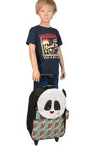 Valise Enfant Les deglingos Noir globe trotoys 314-vue-porte