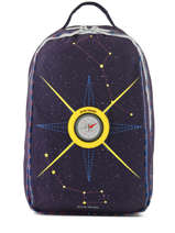 Sac � Dos James 2 Compartiments Jeune premier Bleu canvas JA019