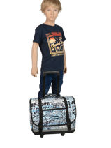 Cartable � Roulettes 2 Compartiments Rip curl Bleu cover up BBPNI4-vue-porte