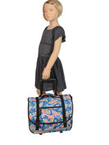 Cartable � Roulettes 2 Compartiments Rip curl Noir toucan flora LBPQA4-vue-porte