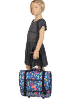 Cartable � Roulettes 2 Compartiments Rip curl Bleu summer time LBPQB4-vue-porte