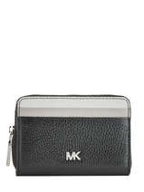 Porte-monnaie Cuir Michael kors Gris money pieces T8SF6Z0T