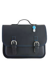 Cartable 2 Compartiments Own stuff Noir satchel OS048