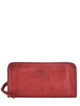Portefeuille Cuir Basilic pepper Rouge cow BCOW91