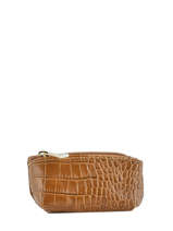 Porte-monnaie Croco Cuir Milano Marron croco CR95015