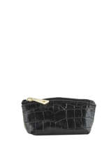 Porte-monnaie Croco Cuir Milano Noir croco CR95015