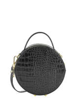 Sac Bandouli�re Croco Cuir Milano Noir croco CR18044