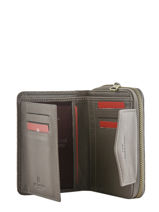Porte Monnaie Porte-cartes Leather Hexagona Gray inaya 417700-vue-porte