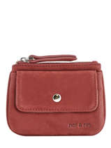 Porte-monnaie Cuir Nat et nin Rouge vintage TOMMY