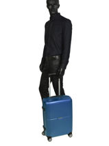 Valise Cabine Samsonite Bleu orfeo CC4001-vue-porte