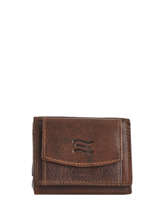 Portefeuille Cuir Crinkles Marron caviar 14237