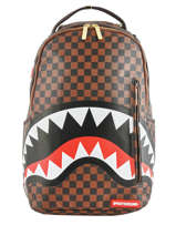 Sac � Dos Sharks In Paris + Pc 15" Sprayground Marron ultimate edition 910B