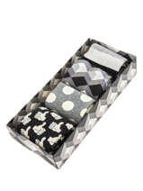 Coffret Cadeau Happy socks Noir pack XBLW09