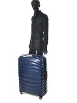 Valise Rigide L Lite-shock Samsonite Bleu lite-shock - 0098V904-vue-porte