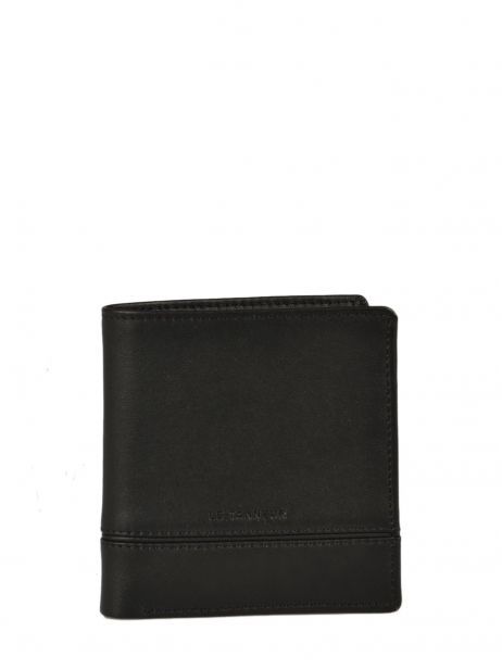 Porte-monnaie Cuir Le tanneur Noir jules TUJ3115