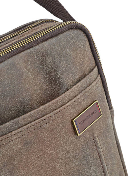 Sac Bandoulière Serge blanco Marron meetic goal MEG13006 vue secondaire 1