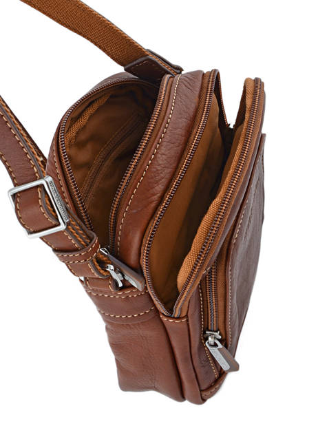 Sac Bandoulière Arthur et aston Marron jasper 1589-08 vue secondaire 5