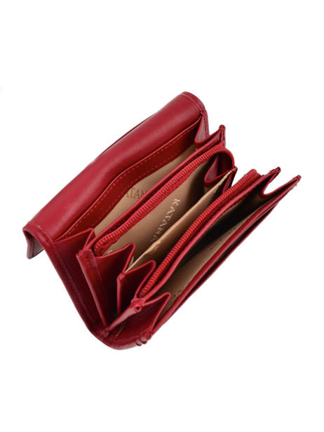 Porte-monnaie Cuir Katana Rouge daisy 553041 vue secondaire 3