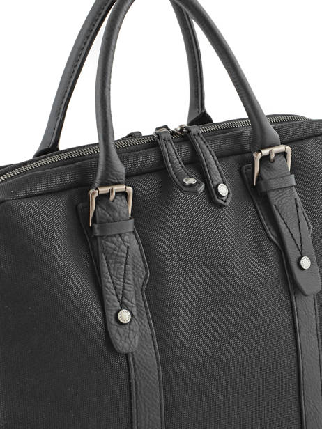 Briefcase 2 Compartments Wylson Black blitz W8170-4 other view 1