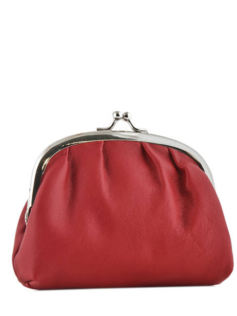 Porte-monnaie Cuir Hexagona Rouge coconut E77214 vue secondaire 1