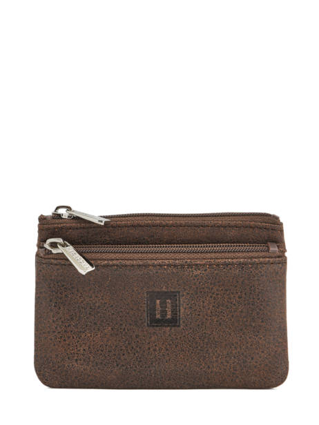 Porte-monnaie Zippé Cuir Hexagona Marron instinct 667292