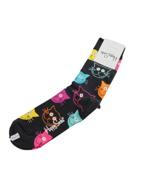 Chaussettes Happy socks Noir animal MJA01 vue secondaire 1
