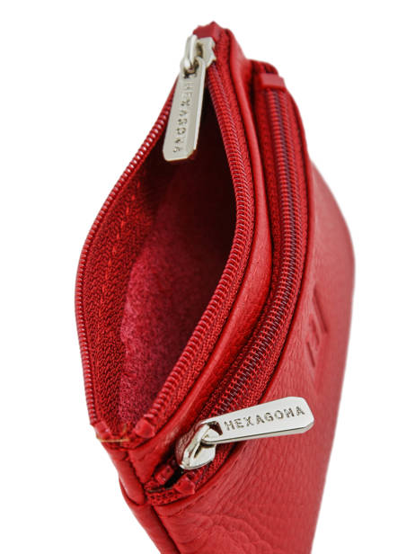 Porte-monnaie Zippé Cuir Hexagona Rose toucher 627079 vue secondaire 2