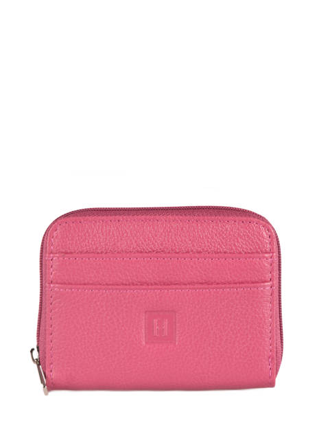Porte-monnaie Cuir Hexagona Rose confort 463042