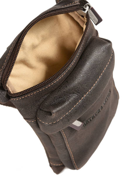 Sac Bandoulière Arthur et aston Noir destroy 62-1071 vue secondaire 4