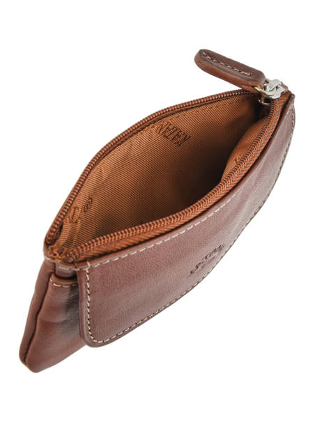 Porte-monnaie Cuir Katana Marron tampon 253120 vue secondaire 1