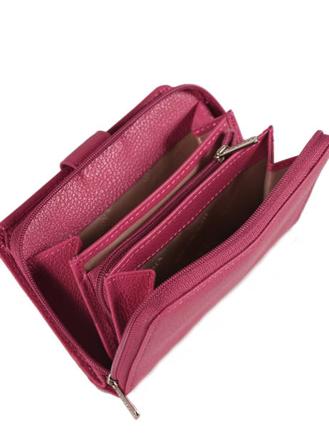 Porte-monnaie Cuir Hexagona Rose confort 461063 vue secondaire 2