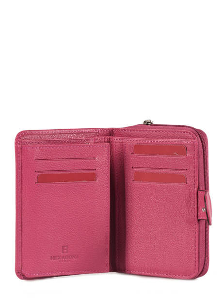 Porte-monnaie Cuir Hexagona Rose confort 461063 vue secondaire 1