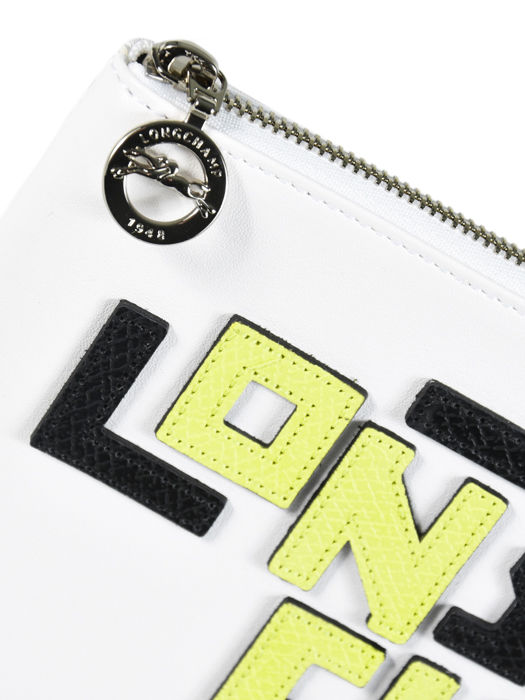 Longchamp Le pliage cuir lgp Clutches White