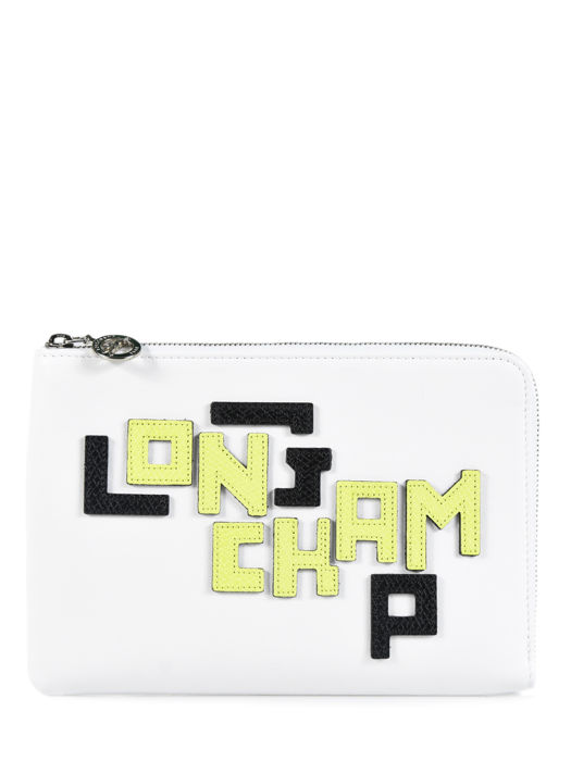 Longchamp Le pliage cuir lgp Clutches White