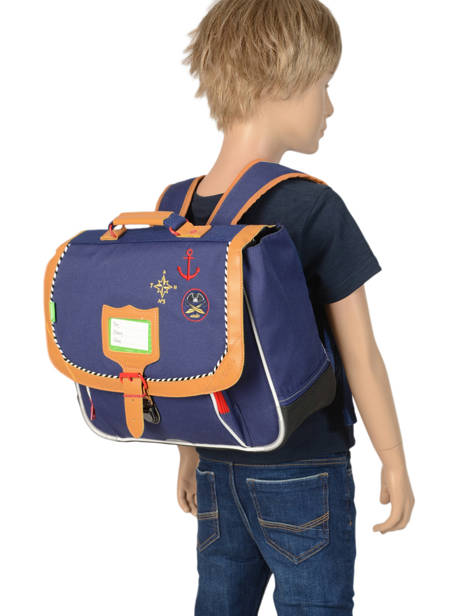 Cartable 1 Compartiment Tann's Bleu fantaisie garcon 35212 vue secondaire 2